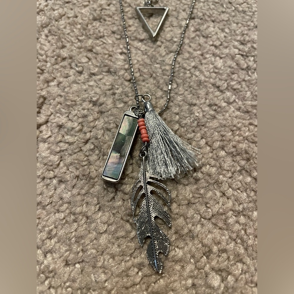Silver Stackable Necklace - Picture 2 of 2